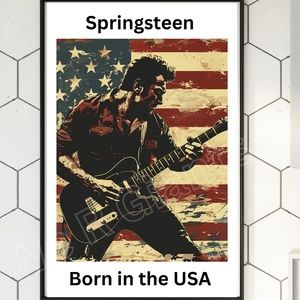 Bruce Springsteen Born in the USA Poster 11x17 Rock Legends Superstar Rockstar